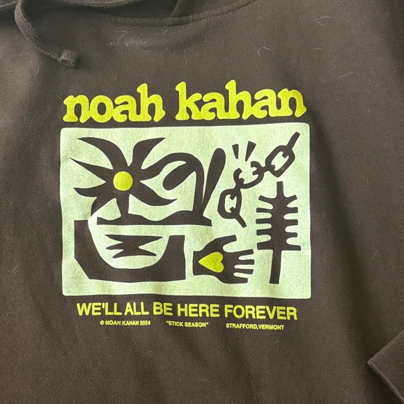 Brown Graphic Noah Kahan 2024 Tour Hoodie - Picture 3 of 4